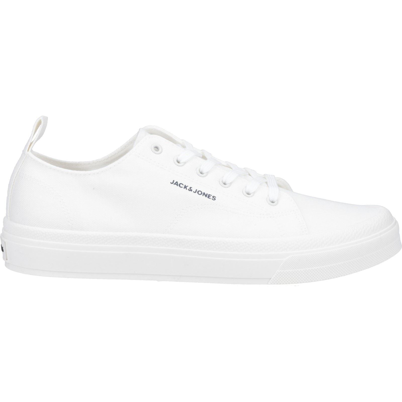 Jack & Jones Bayswater Canvas Baskets Blanches Éclatantes En Polyester Pour Hommes