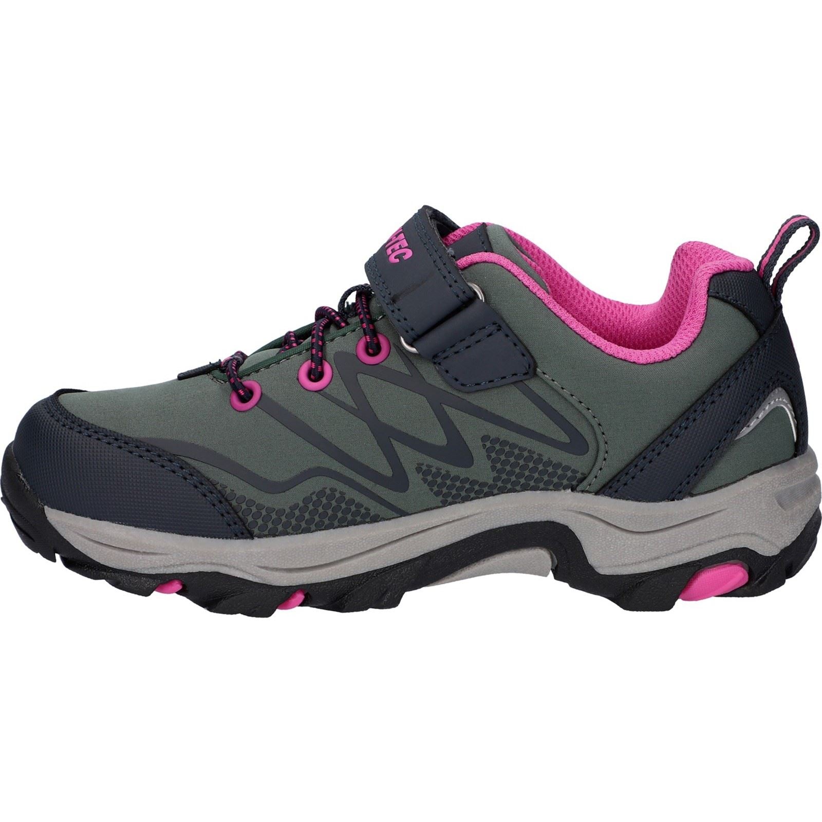 Hi-Tec Blackout Low Bottes De Randonnée En Polyester Soft Shell Pour Fille Couleur Dark Forest/India Ink/Rose