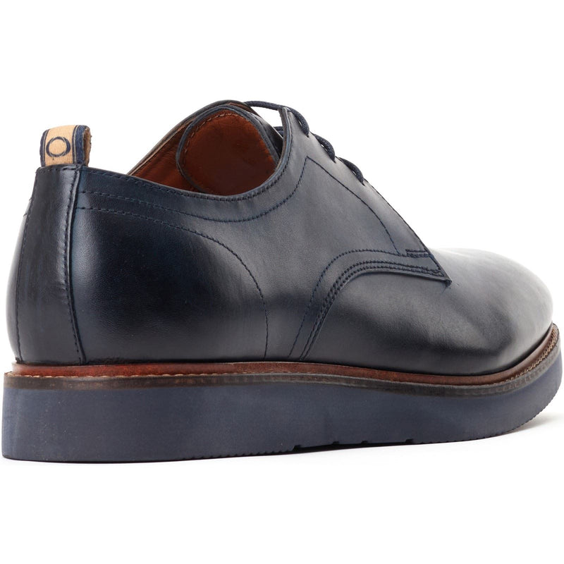 Base London Roly Chaussures À Lacets En Cuir Pour Hommes Bleu Marine