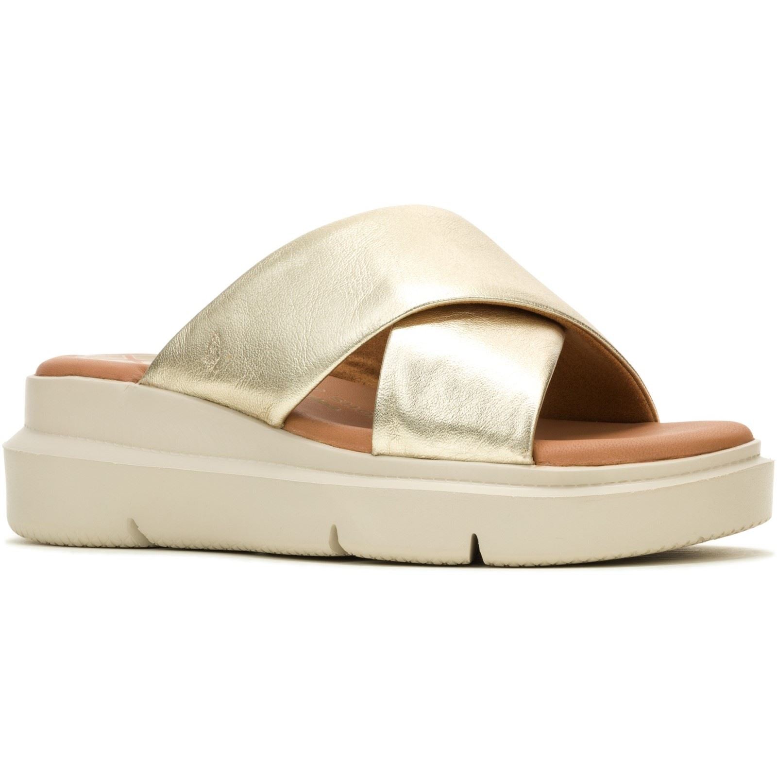 Hush Puppies Uplift Sandales Champagne Pour Femme En Cuir