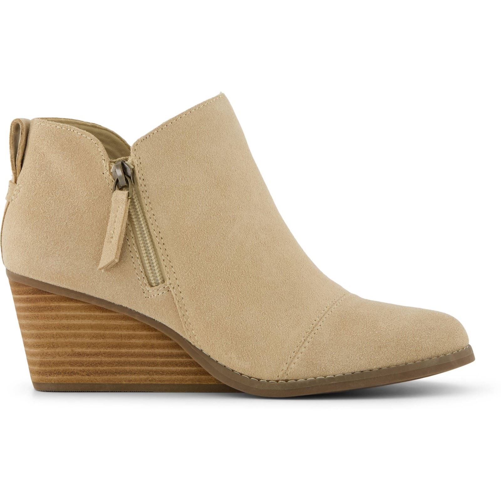 TOMS Goldie Bottines À Talons En Sable Pour Femmes En Textile