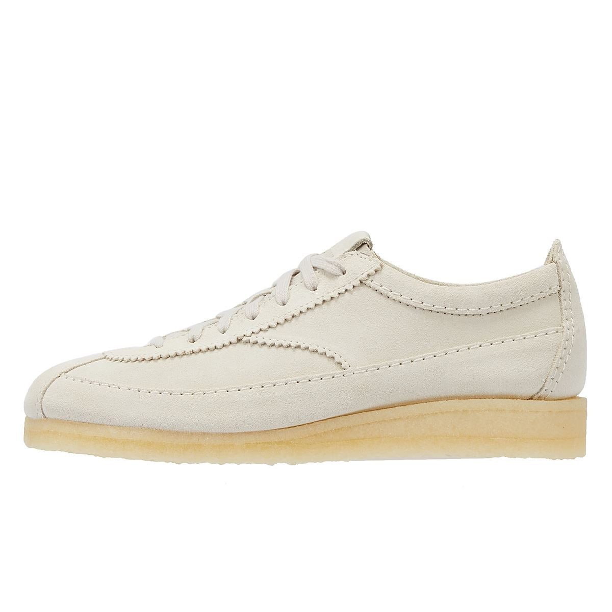 Clarks Originals Wallabee Tor Suede Chaussures Pour Homme Lacées De Couleur Crème