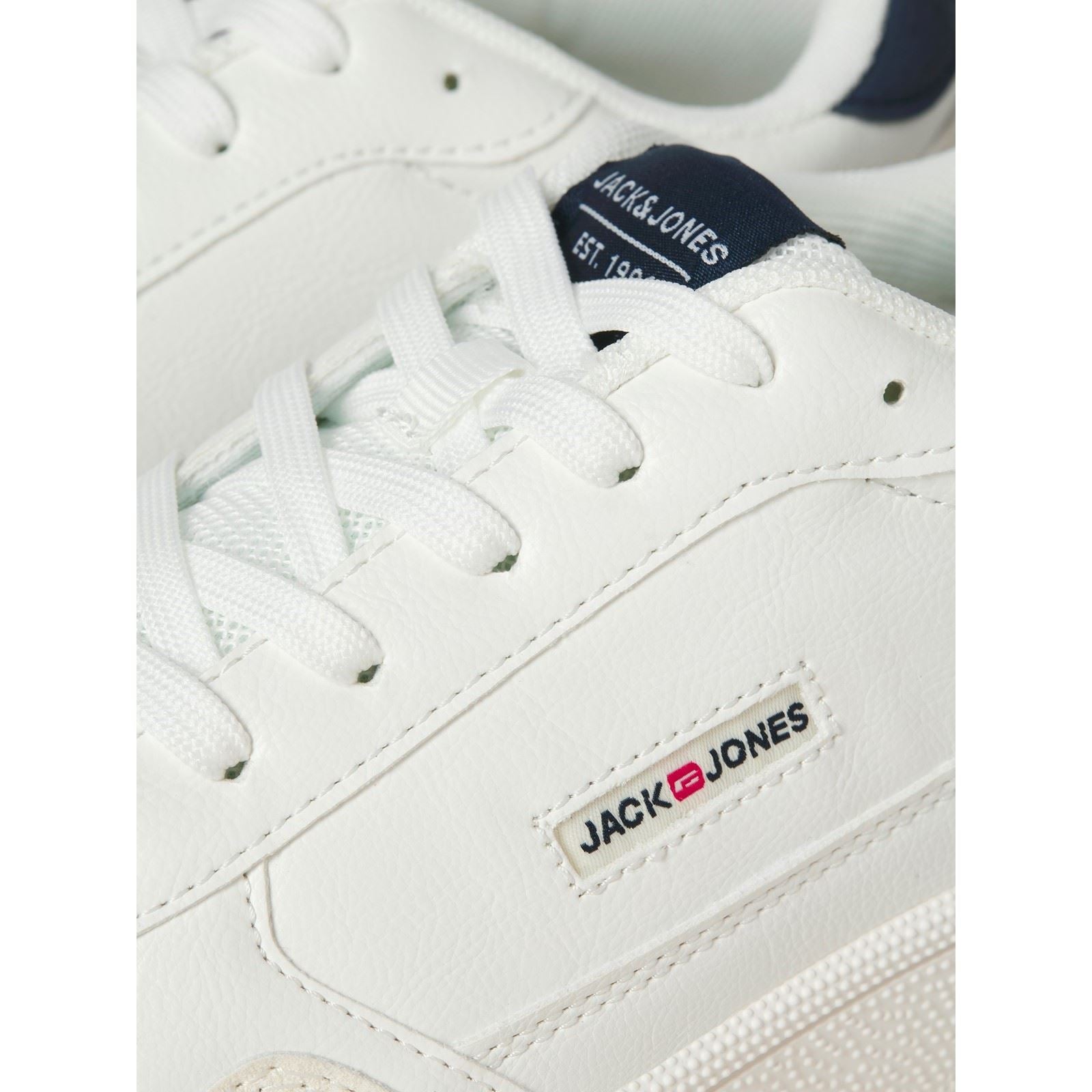 Jack & Jones Bounce Chaussures De Sport Blanches/Marines Pour Homme En Polyuréthane
