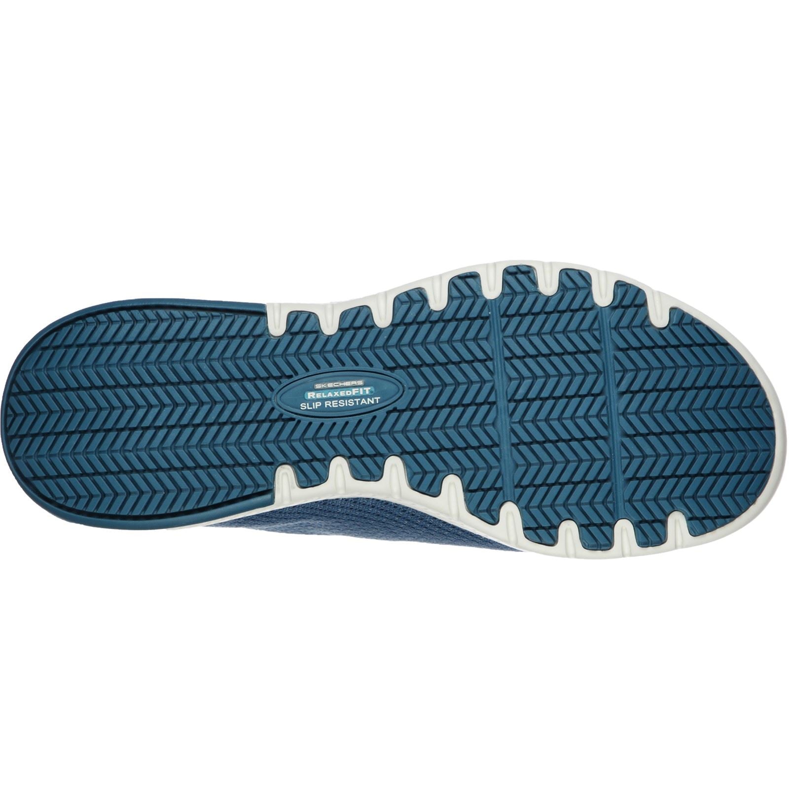 Skechers Workwear Marsing - Waiola SR Baskets Pour Femmes En Maille Bleue