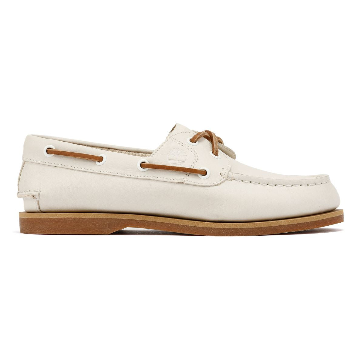Timberland Classic 2 Eye Chaussures Blanches En Cuir Pour Femmes