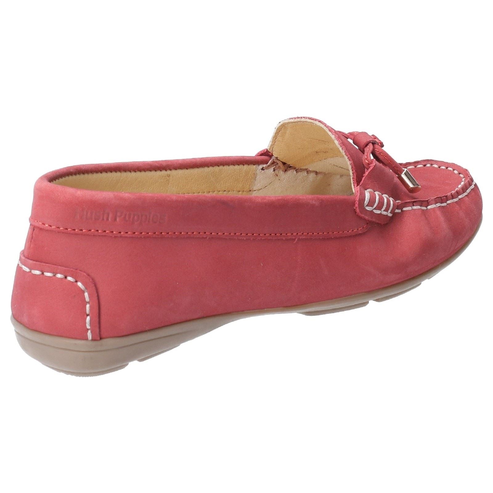 Hush Puppies Maggie Mocassins Rouges En Cuir Pour Femmes