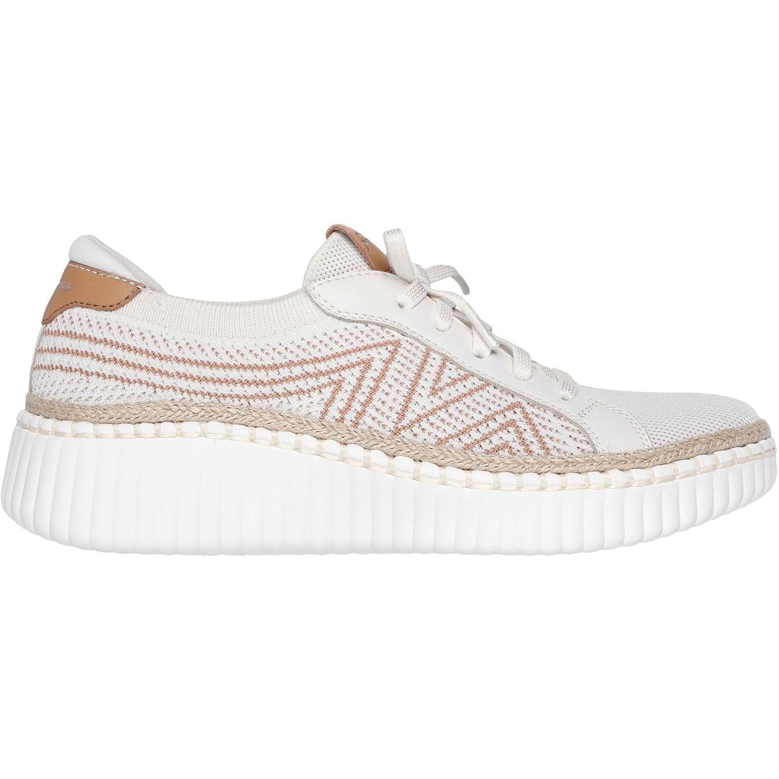 Skechers Wilshire Blvd - Bellevue Baskets Blanches Cassées En Polyester Pour Femmes