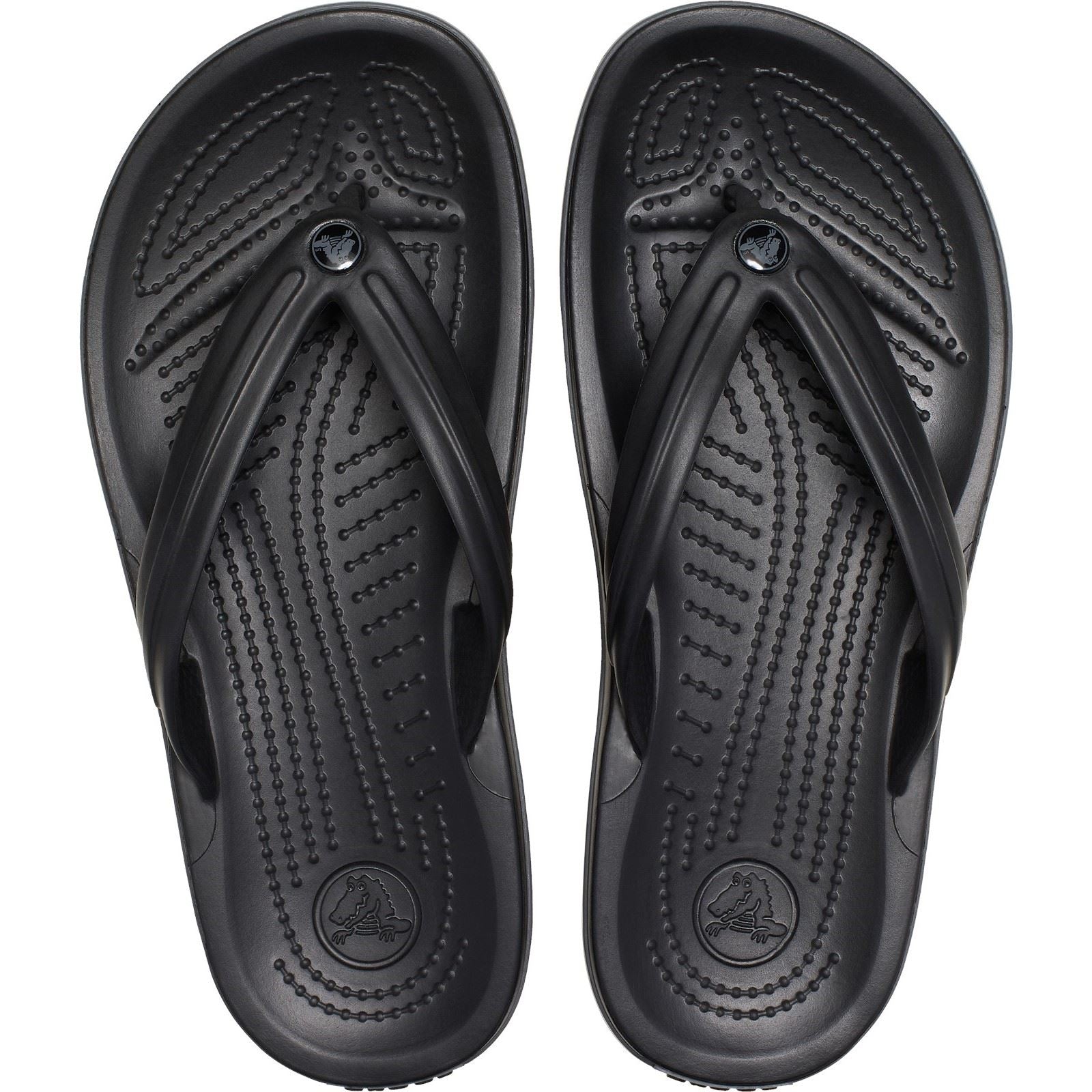 Crocs Crocband Flip Tongs En Caoutchouc Noir/Grey Ardoise