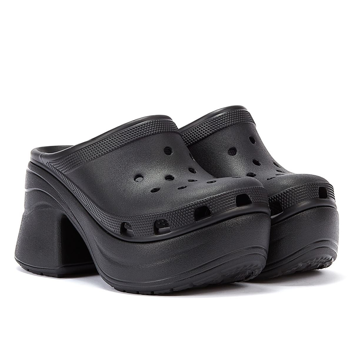 Sandales noires Crocs Siren Clog pour femmes