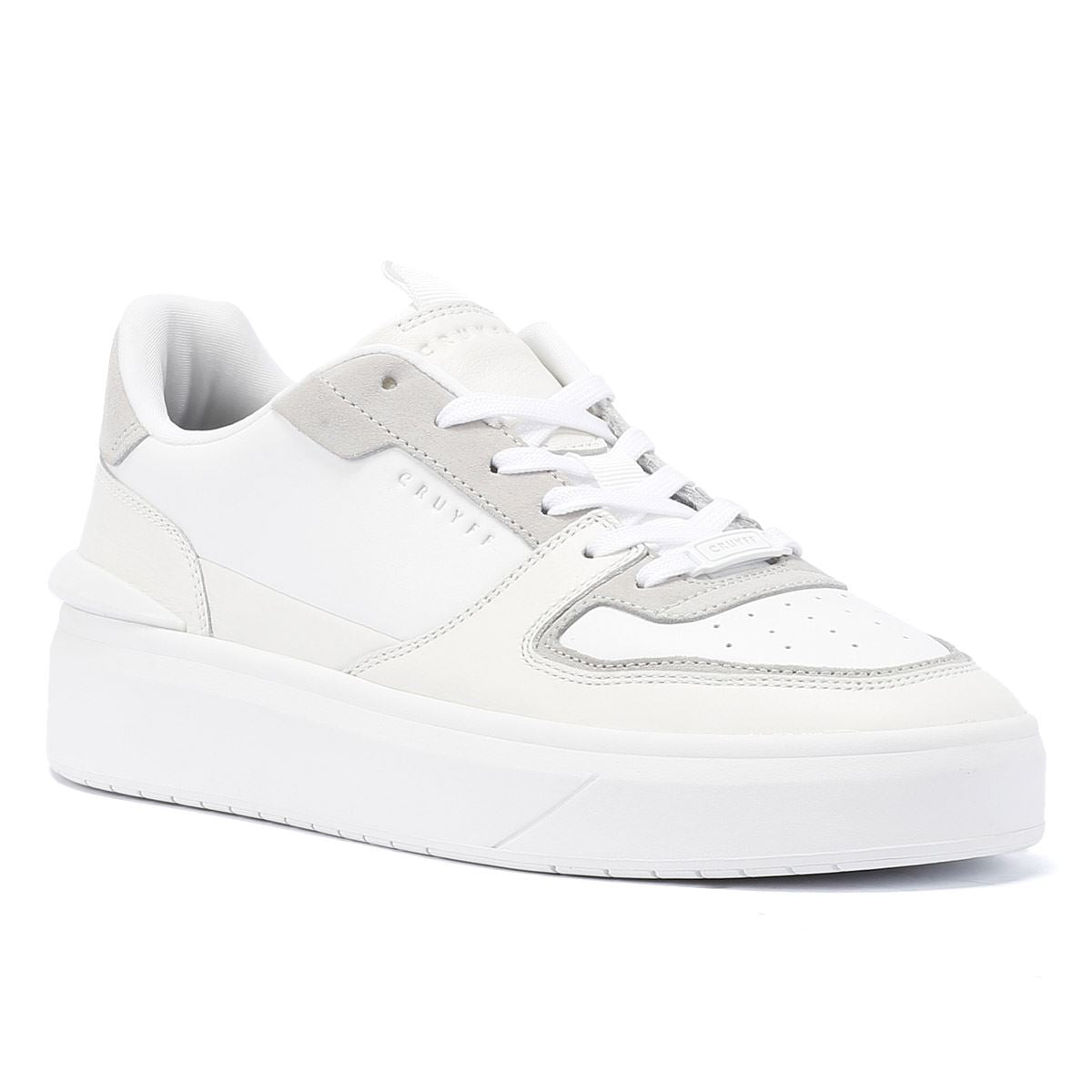 Cruyff Surefire Tennis Baskets Blanches En Cuir Pour Hommes
