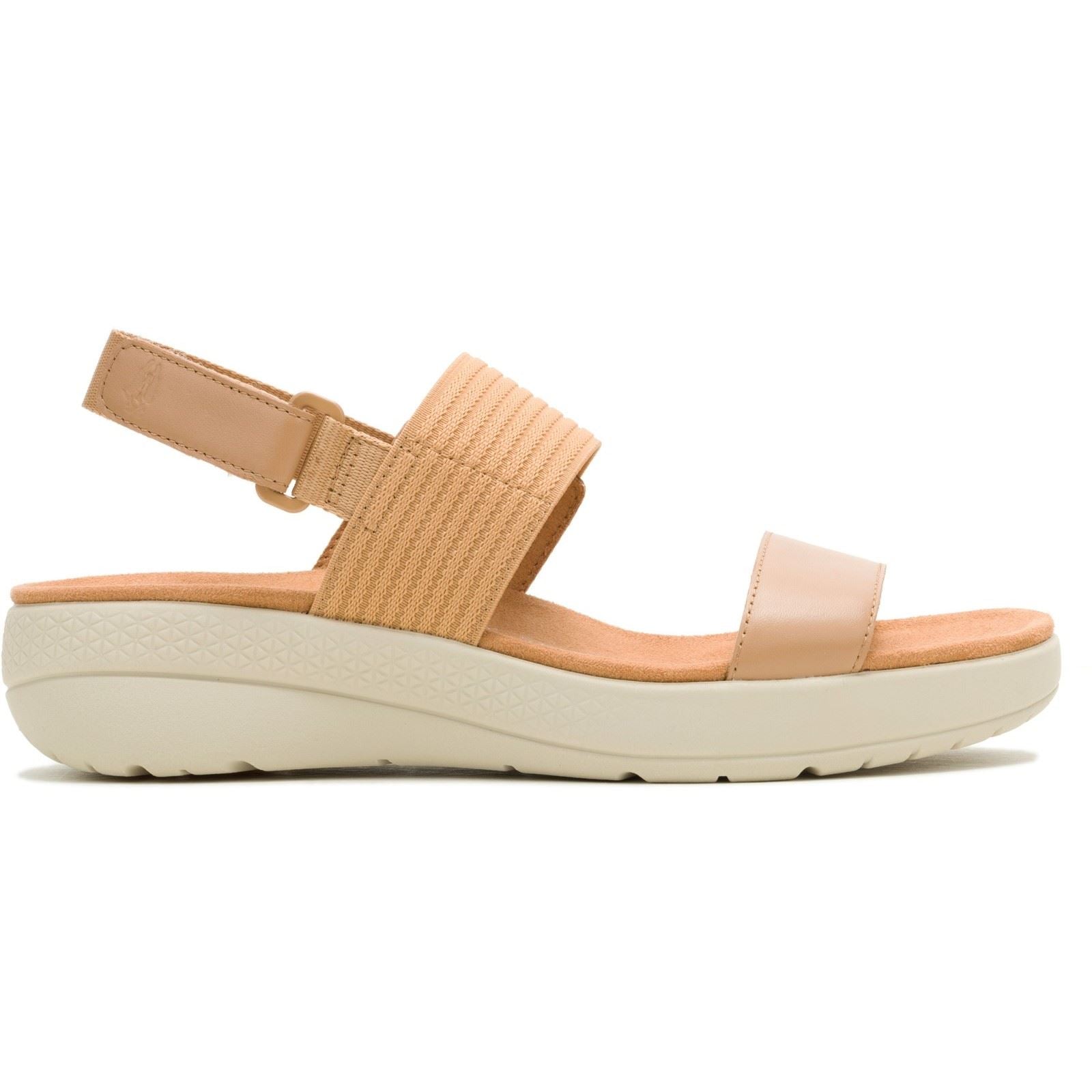 Hush Puppies Breathe Slingback Sandales En Cuir Pour Femmes Couleur Caramel
