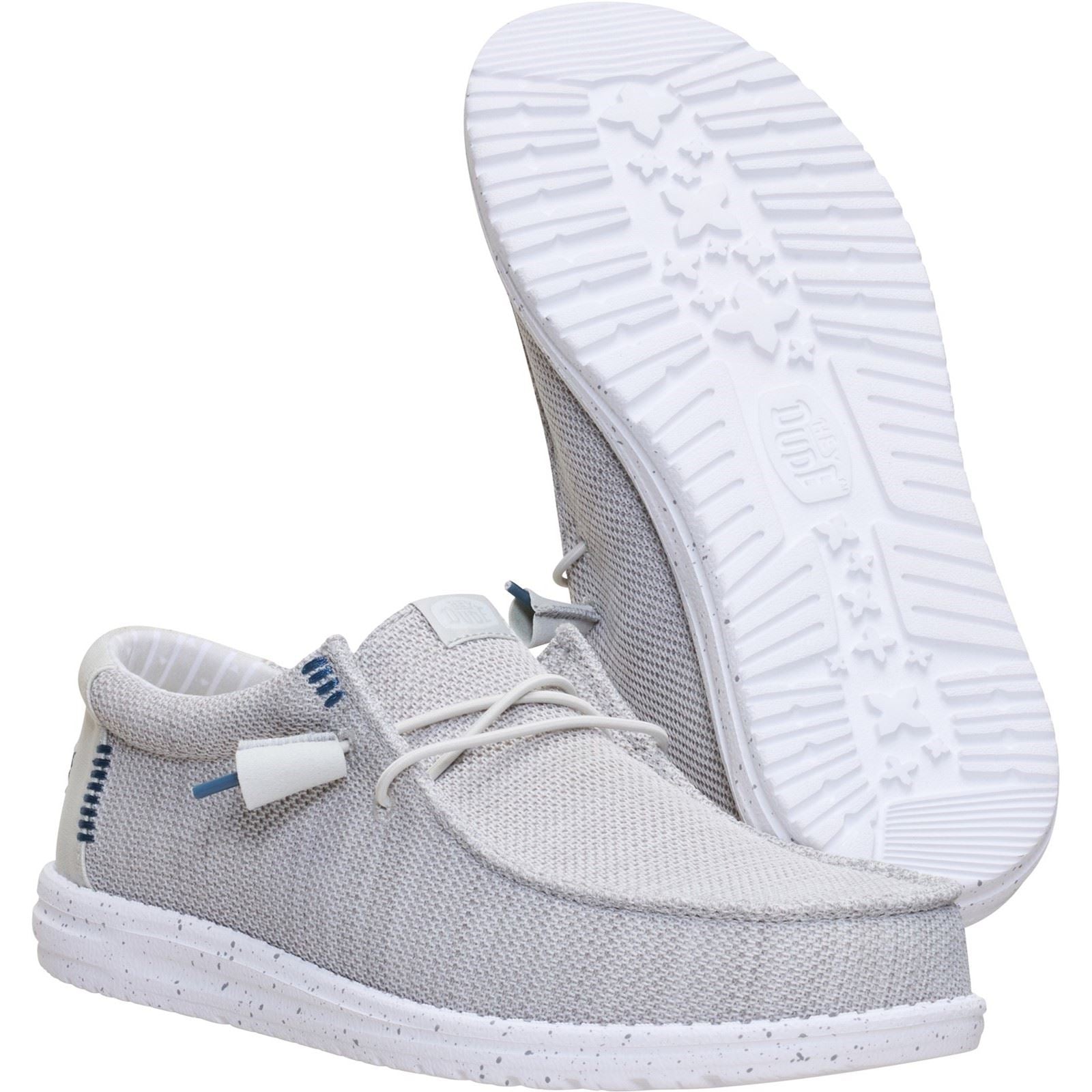 HEYDUDE Wally Stretch Sox Mocassins En Polyester Pour Hommes Bleu Aube/Multi