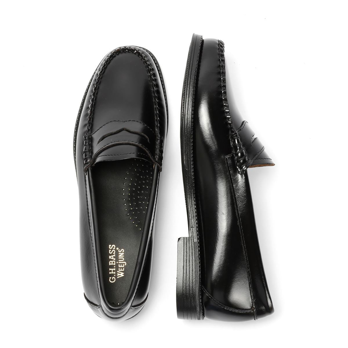 G. H. Bass Weejun II Mocassins En Cuir Pour Femmes Noirs