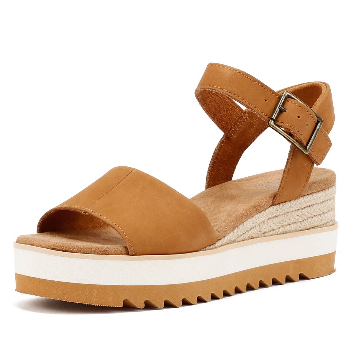 TOMS Diana Escarpins Compensés Pour Femmes En Cuir Marron
