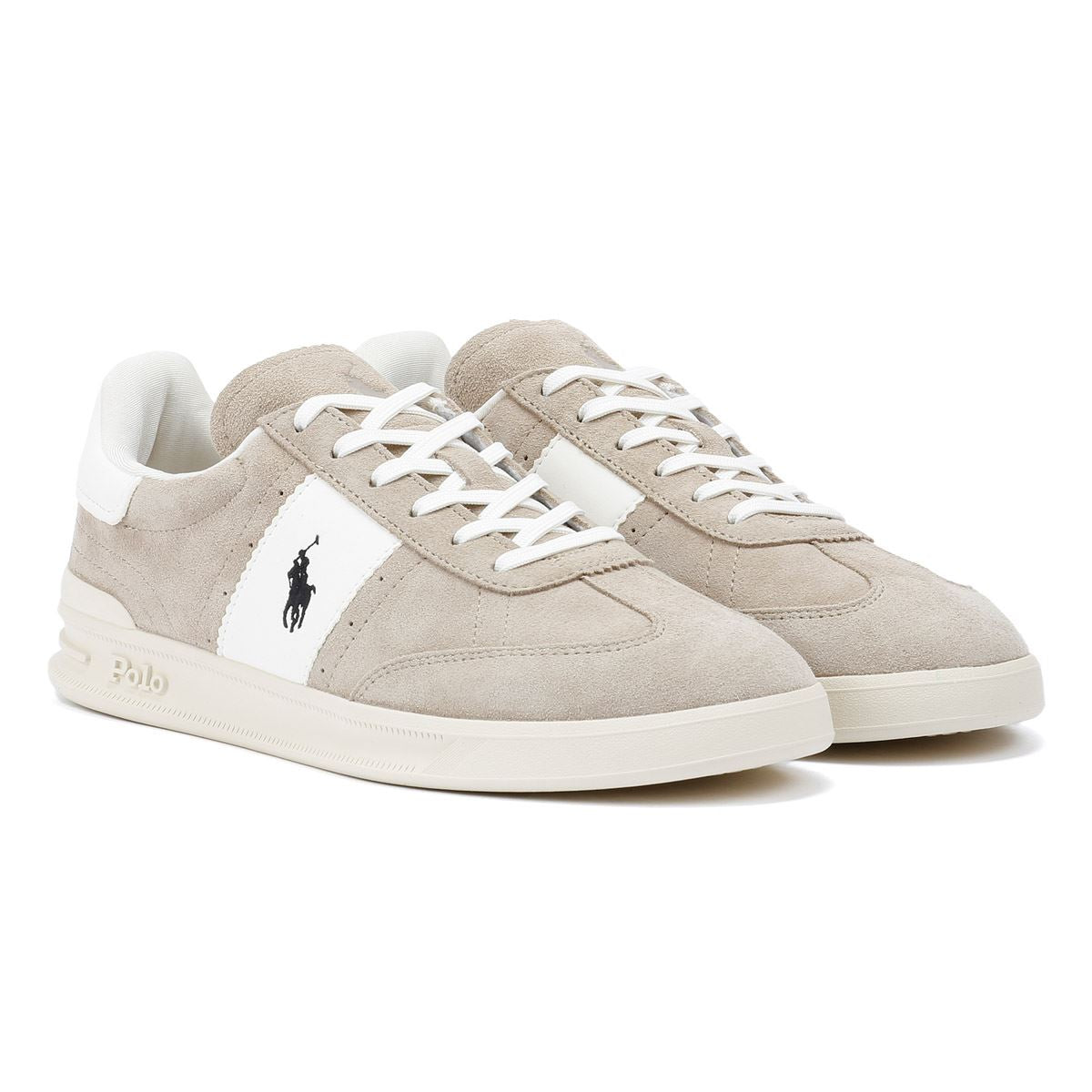 Polo Ralph Lauren Heritage Aera Baskets En Daim Beige
