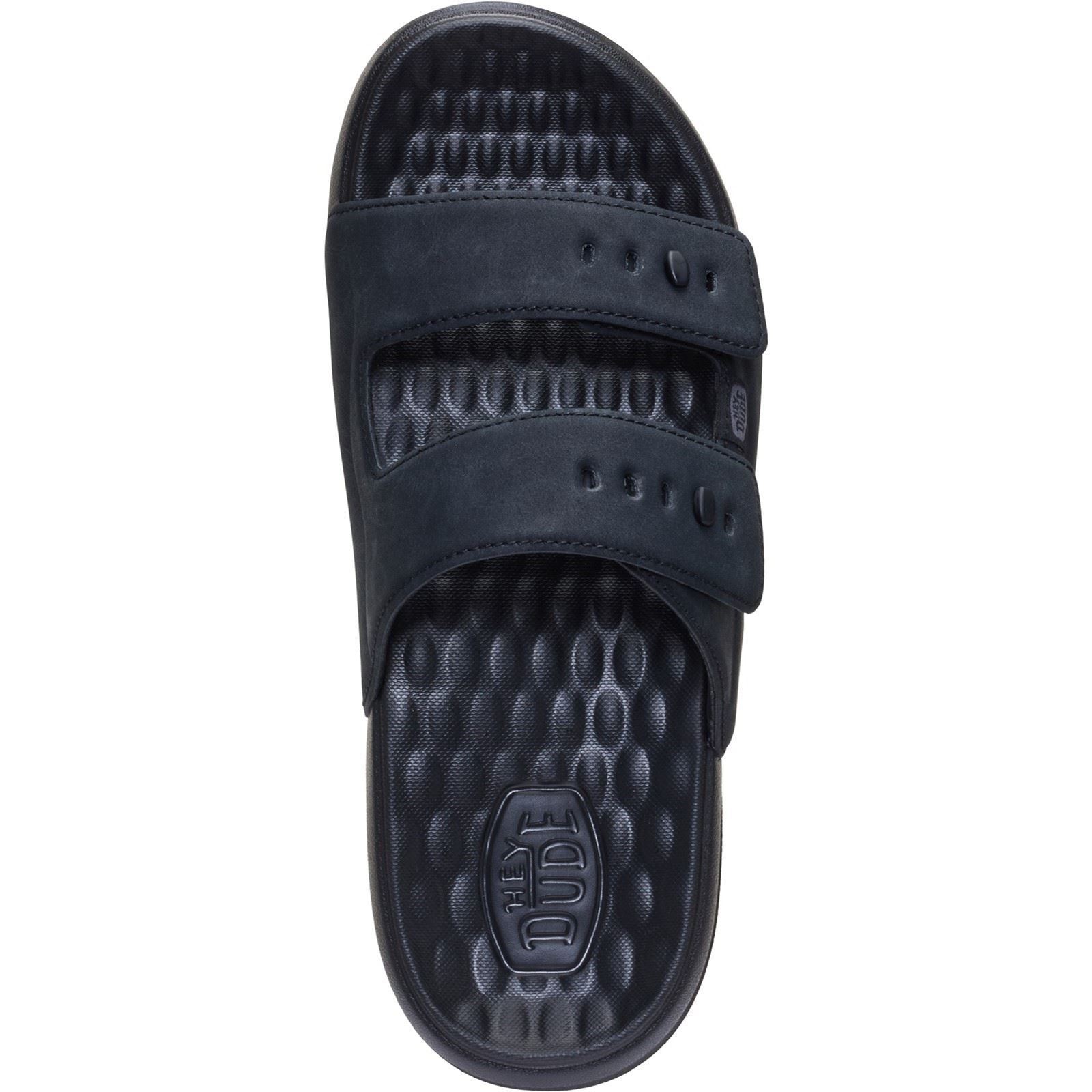 HEYDUDE Wave 2 Strap Sandales Noires/Noires Pour Hommes En Polyuréthane