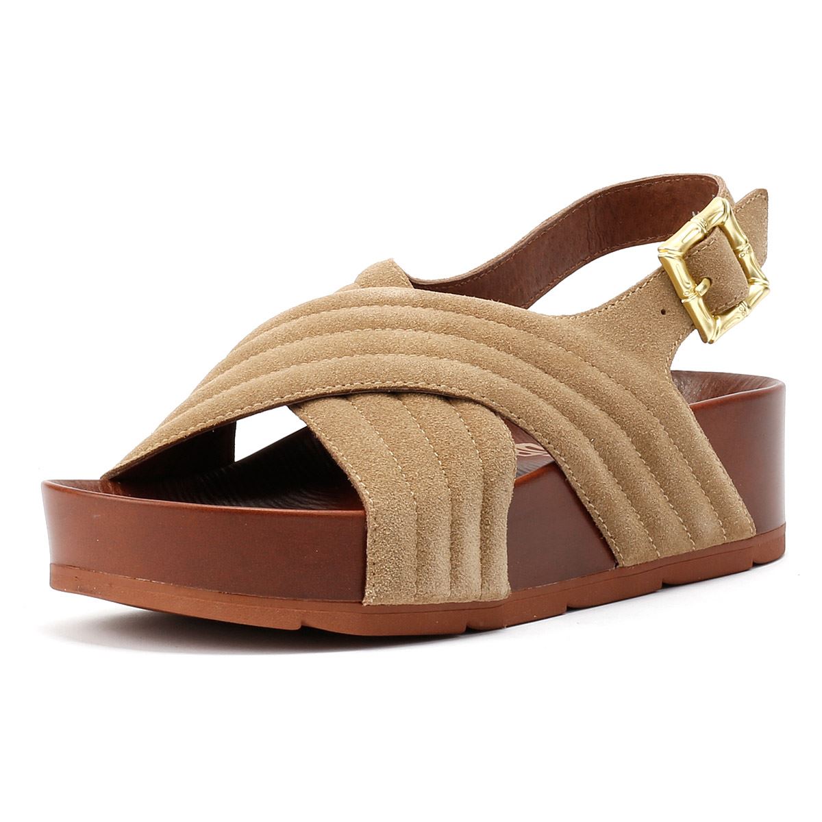 Desert Fleur Sparks Sandales Beige Pour Femme En Suède