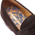 Base London Bruno Chaussures Loafers Marron Brûlé Pour Hommes En Cuir