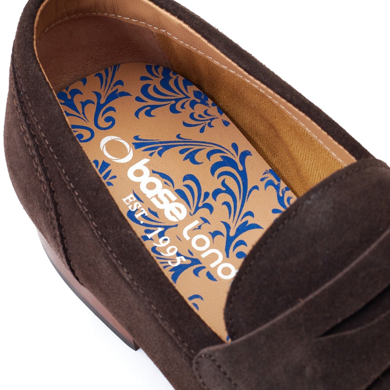 Base London Bruno Chaussures Loafers Marron Brûlé Pour Hommes En Cuir