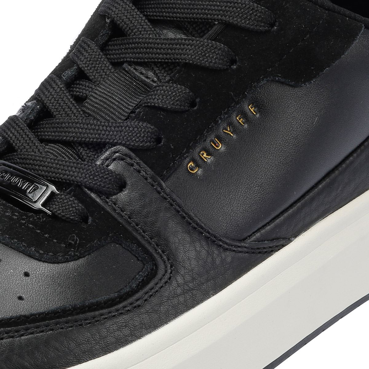 Cruyff Surefire Tennis Baskets noires en cuir pour hommes
