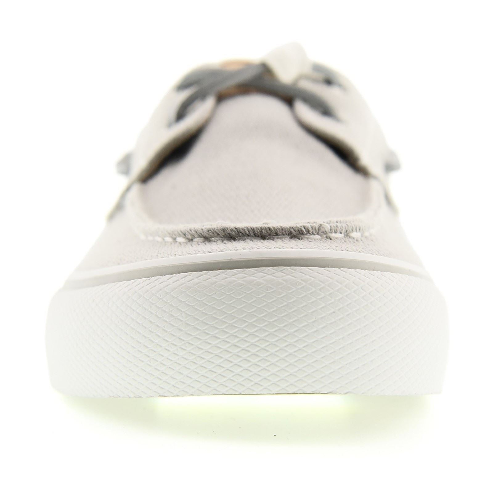 Sperry Helm 2-Eye Chaussures Bateau Grises En Textile Pour Homme