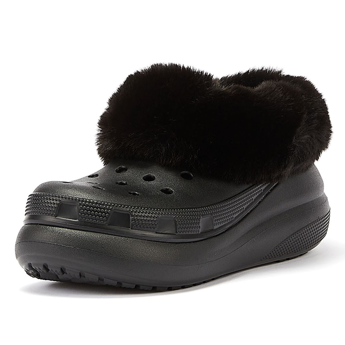 Crocs Sabots Confort Noirs Pour Femmes "Furever Crush".