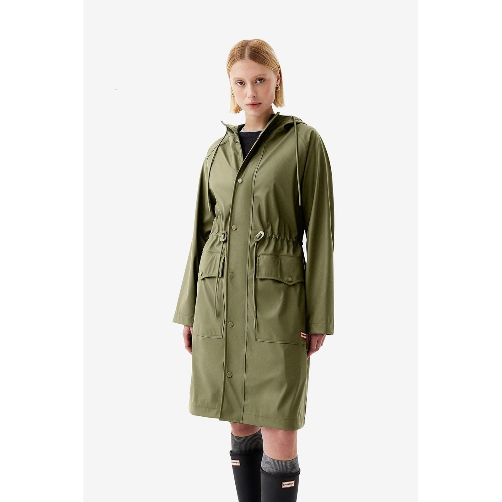 Hunter Janna Parka Manteau Parka Vert Pour Femme