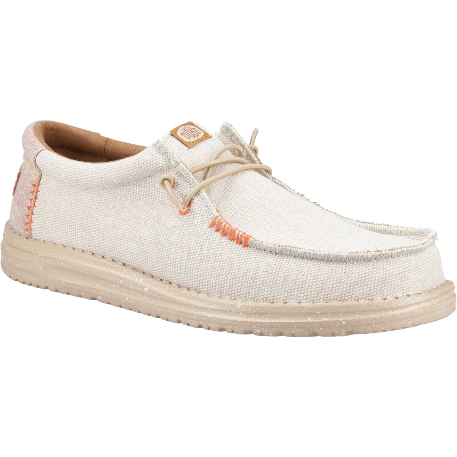 HEYDUDE Wally Coastline Chaussures Bateau En Tissu Argent Pour Hommes
