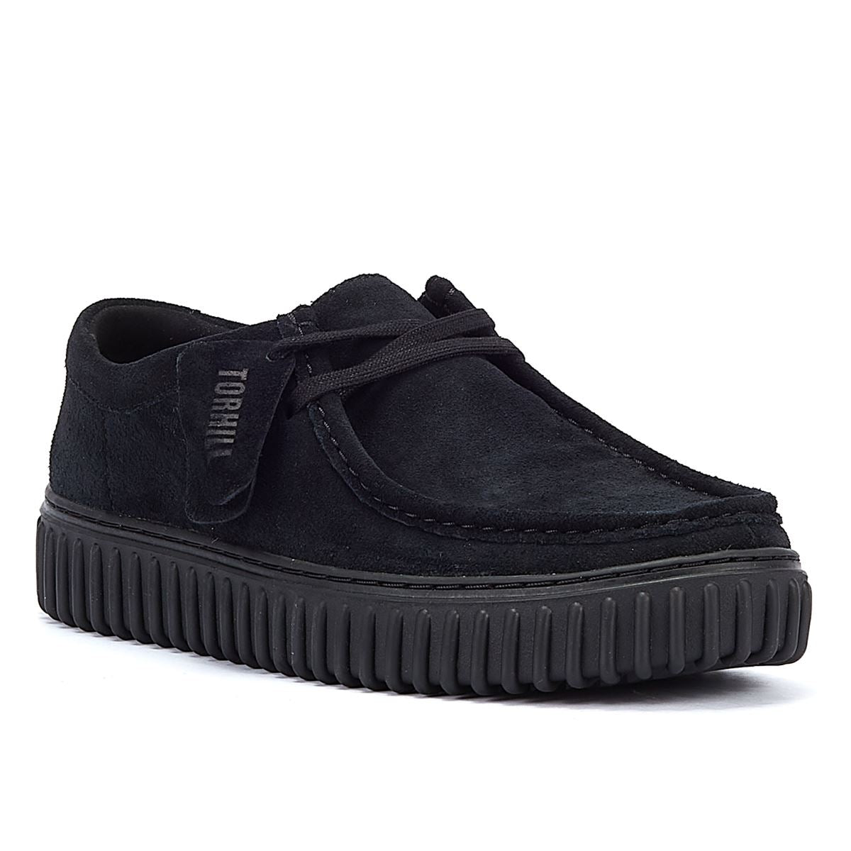 Clarks Main Torhill Lo Chaussures À Lacets En Daim Noir Pour Hommes
