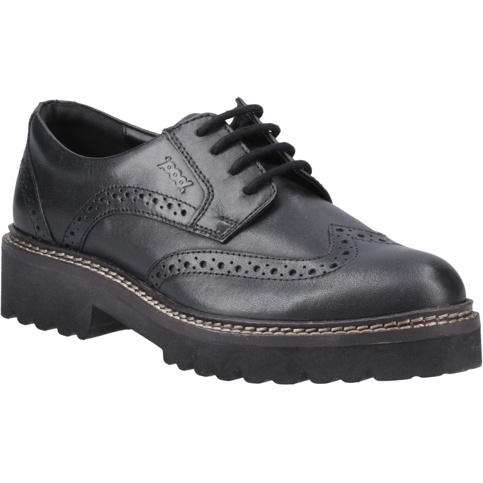 Pod Kortney Chaussures En Cuir Pour Femmes, Brogues Noires
