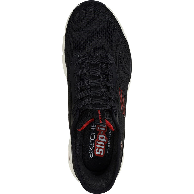 Skechers Skech-Air Ventura Vanderway Des Baskets Hommes En Textiles Noir/Rouge