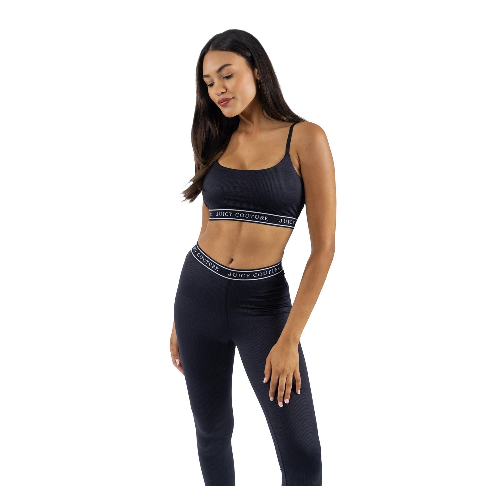 Juicy Couture Bowie Soutien Gorge De Sport Noir En Nylon Pour Femmes