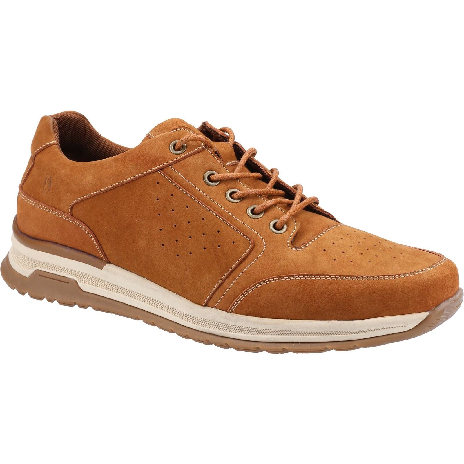 Hush Puppies Joseph Chaussures En Cuir Pour Homme À Lacets De Couleur Beige