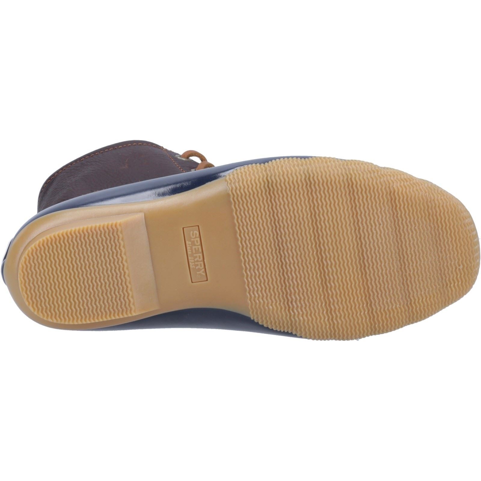 Sperry Saltwater Duck Bottes En Caoutchouc Synthétique Couleur Camel/Marine