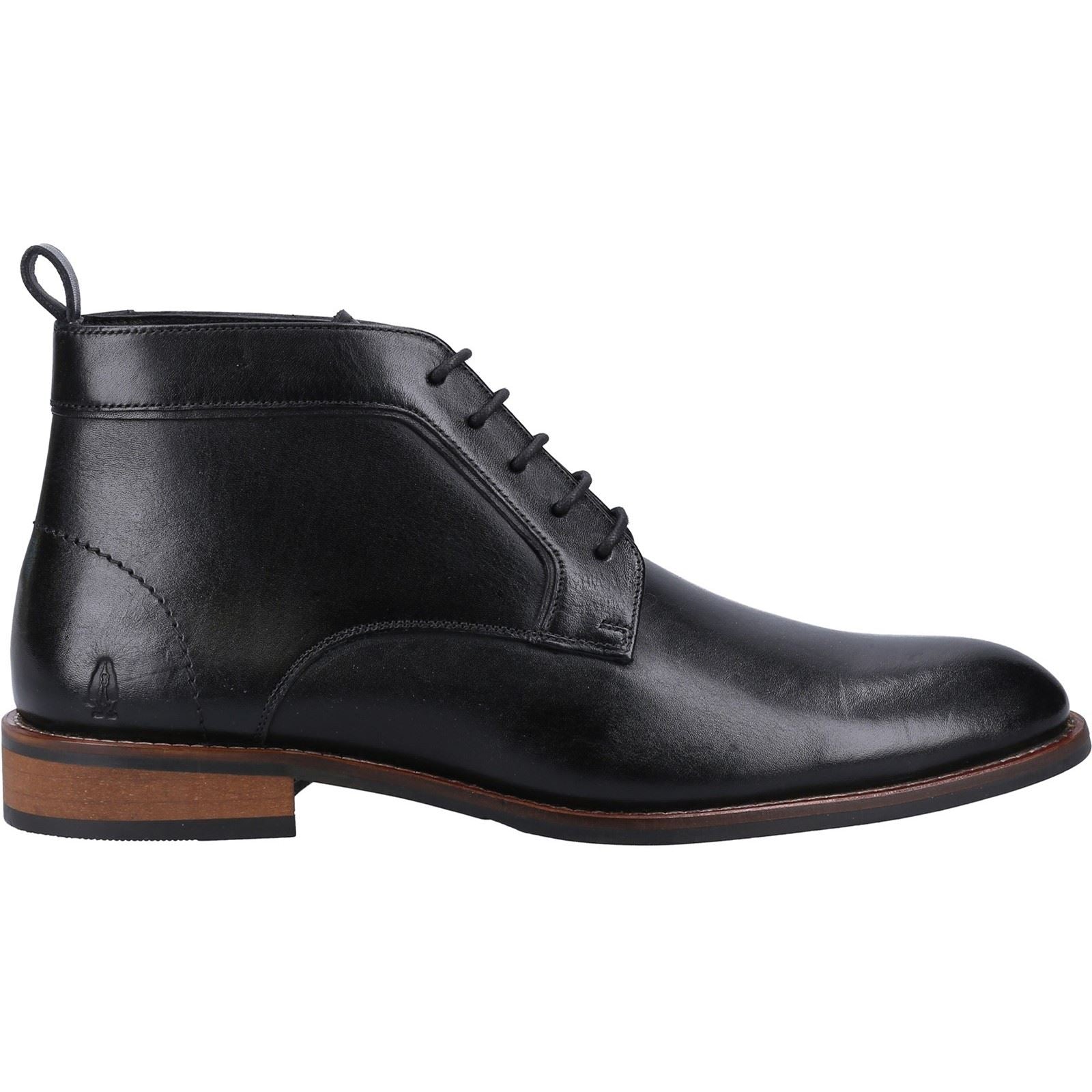 Hush Puppies Declan Lace Bottes En Cuir Noires Pour Hommes
