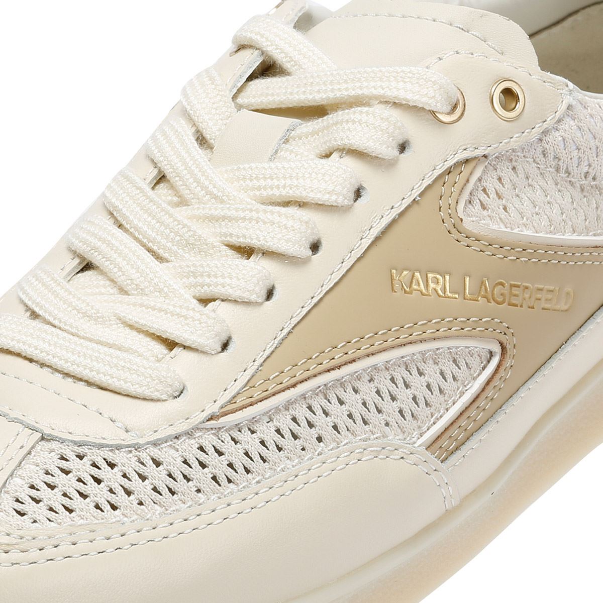 Karl Lagerfeld Kandidate Mesh Mix Baskets Beiges Pour Femmes