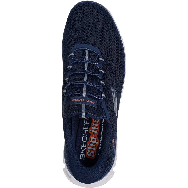 Skechers Glide-Step Noxus Chaussures De Sport Pour Hommes En Toile Bleu Marine