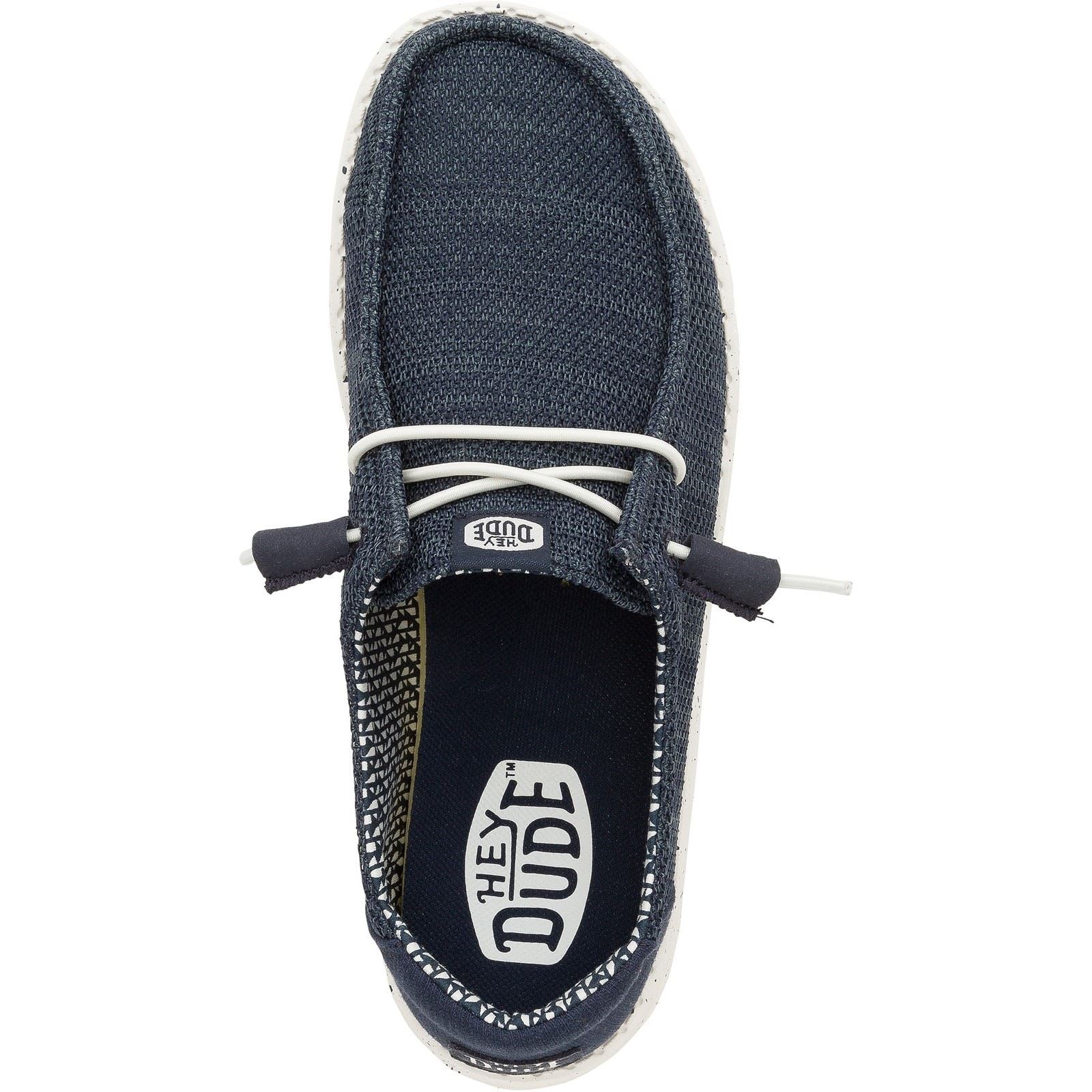 HEYDUDE Wendy Stretch Mesh Mocassins Navy En Polyester Pour Femmes