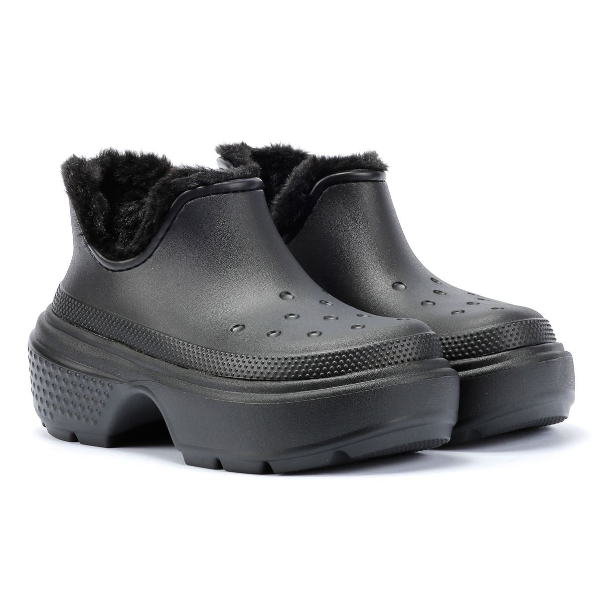 Crocs Stomp Lined Shorty Bottes Noires Pour Femmes