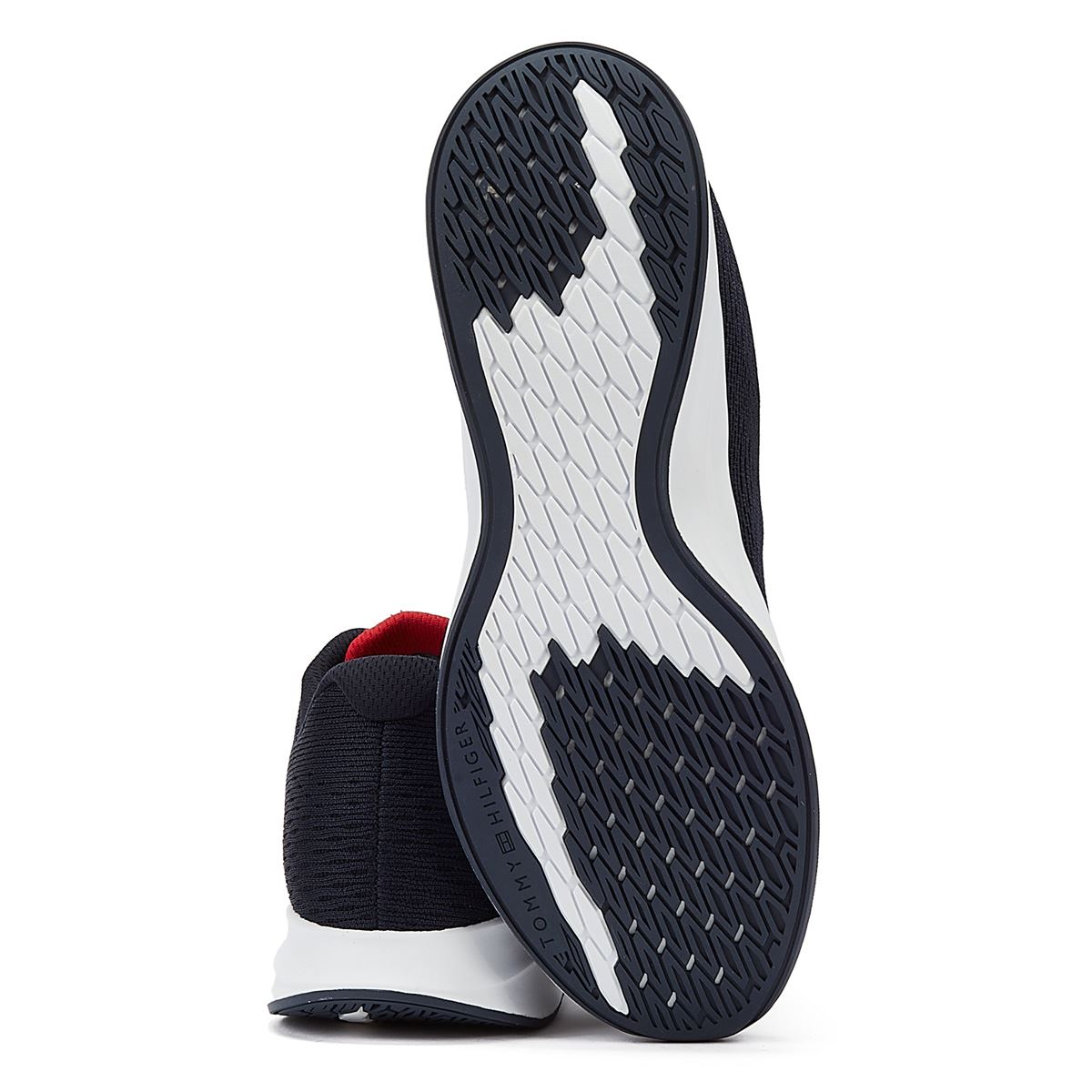 Tommy Hilfiger Light Runner Knit Flag Desert Sky Hommes Noir Trainer