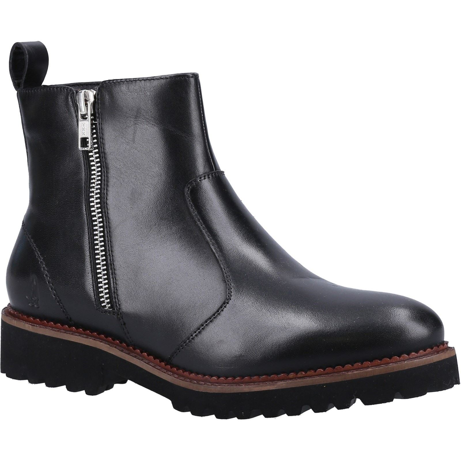 Hush Puppies Grace Zip Bottes En Daim Noir Pour Femmes