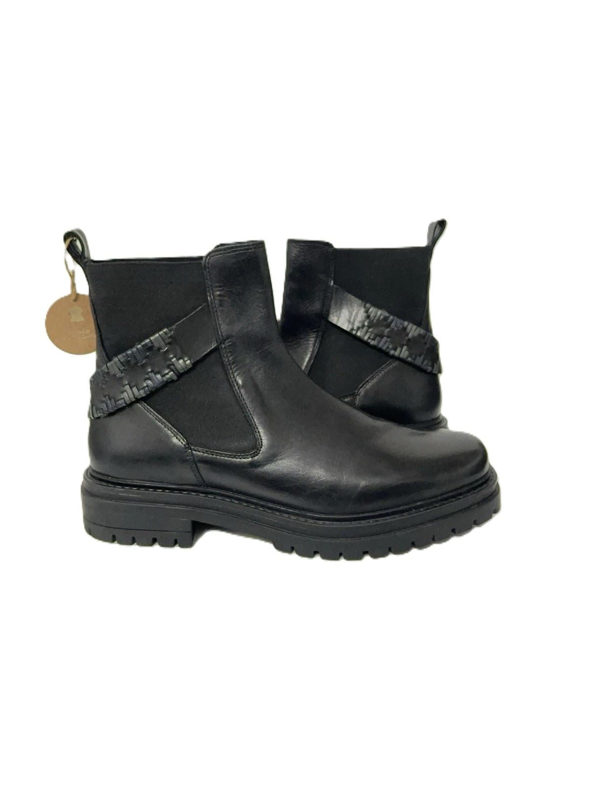 Osprey London The Guildford Chelsea Bottes Noires En Cuir Pour Femmes