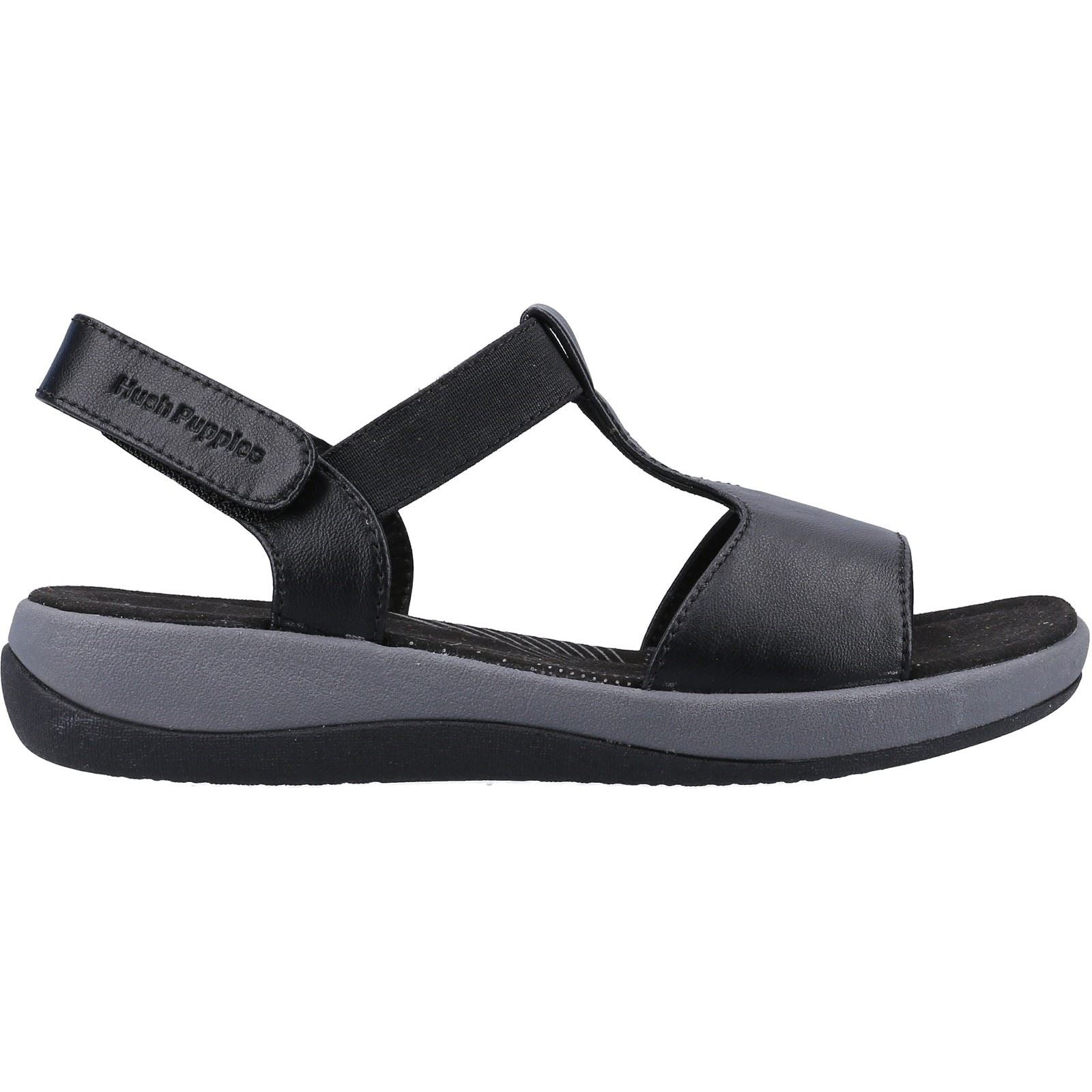 Hush Puppies Sylvie Sandales Noires Pour Femmes En Cuir