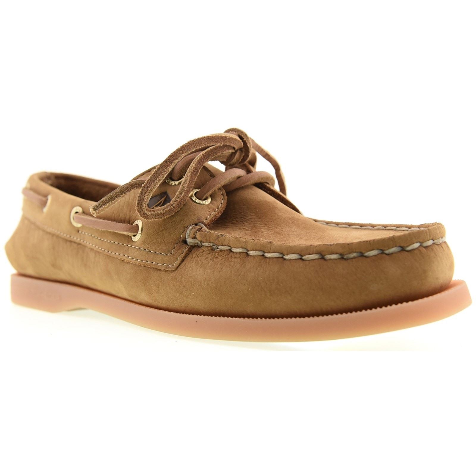 Sperry Authentic 2 Eye Boat Chaussures Bateau En Cuir Pour Femmes Couleur Tan