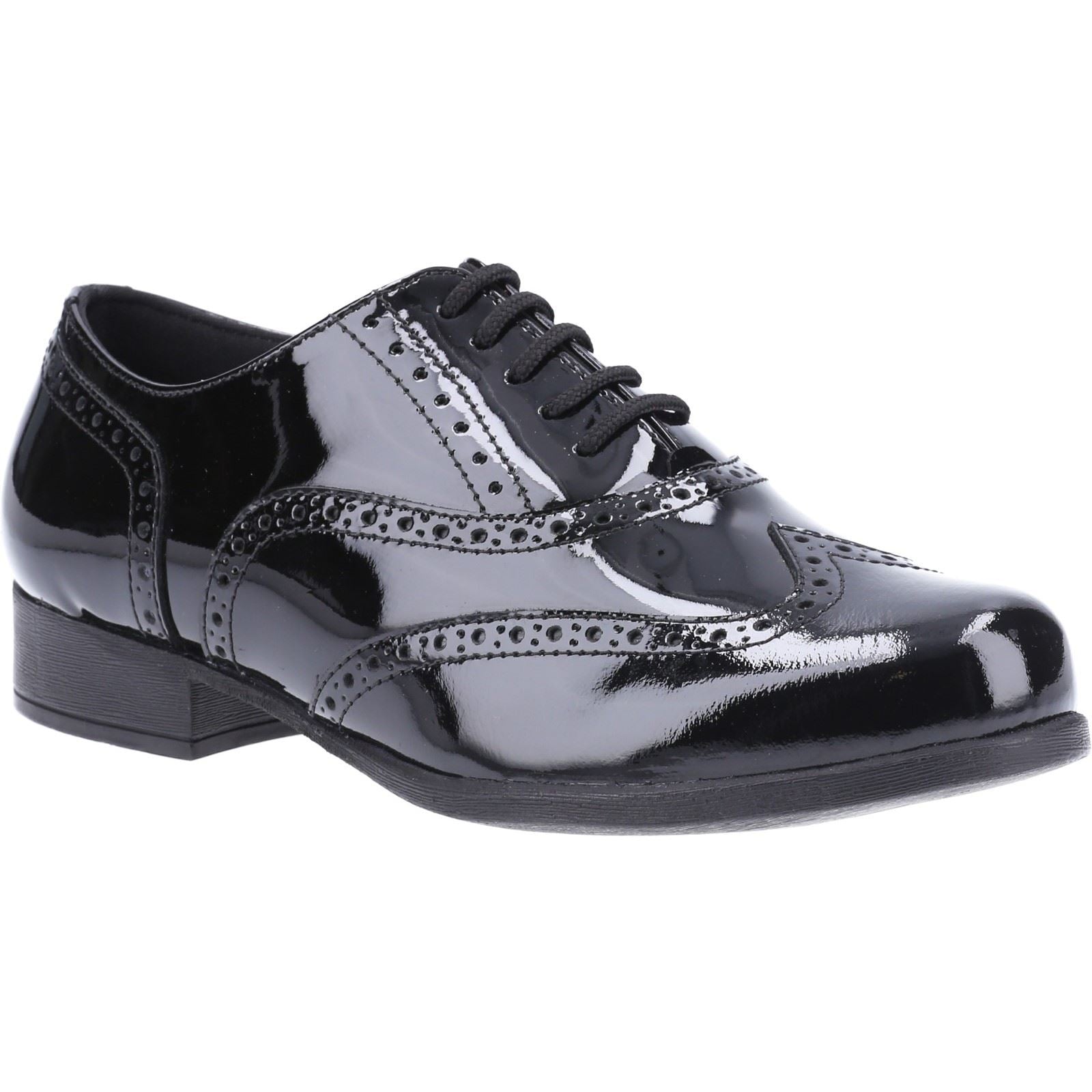 Hush Puppies Kada Chaussures Noires Pour Femmes En Cuir Vernies
