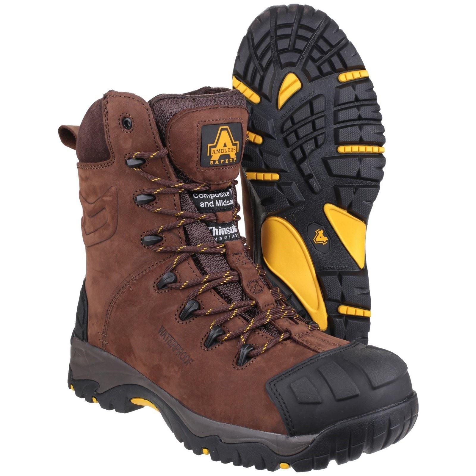 Amblers Safety  Bottes De Sécurité En Cuir Marron As995 Pillar
