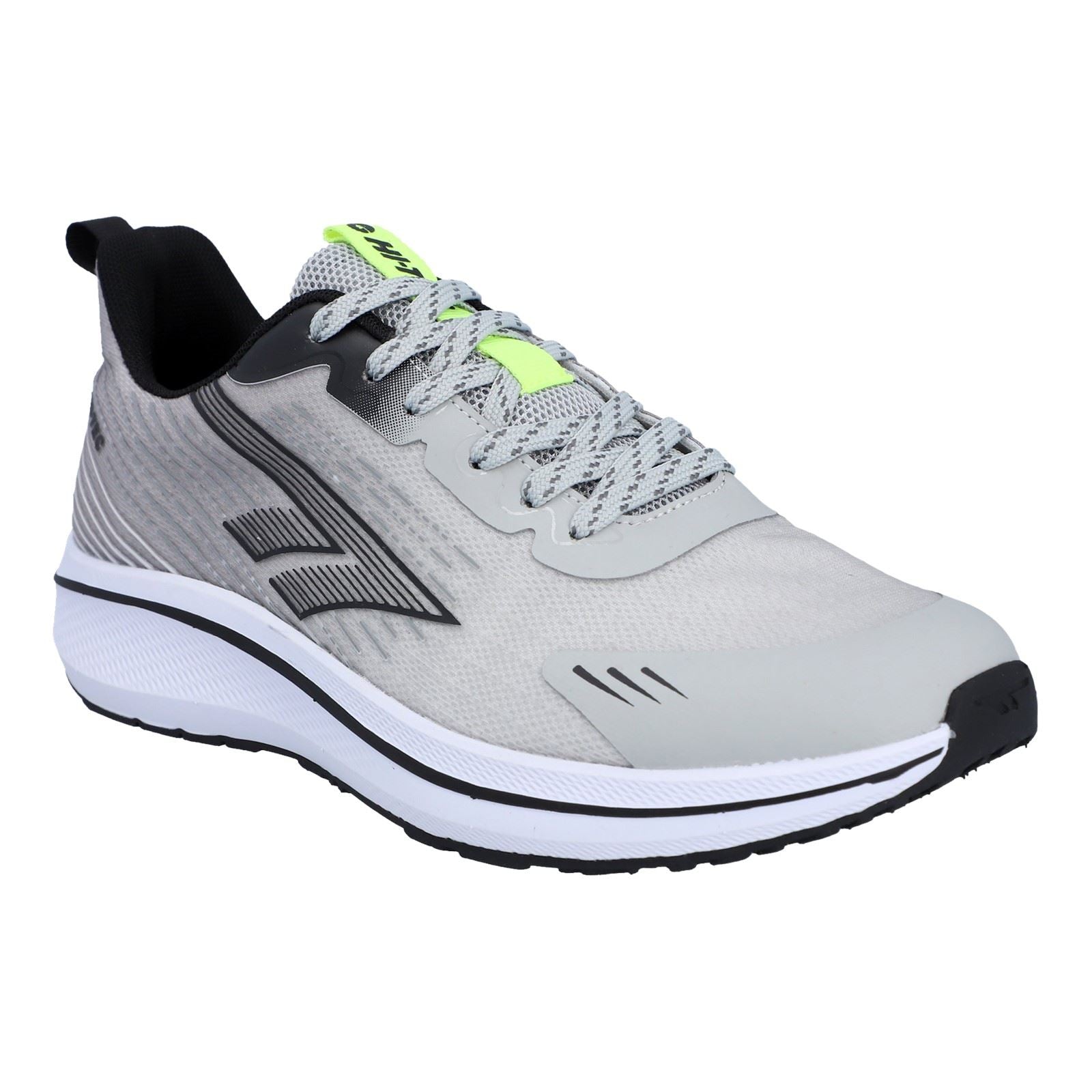 Hi-Tec Santorini Sneakers Pour Hommes En Polyester Cool Grey/black/acid Lime