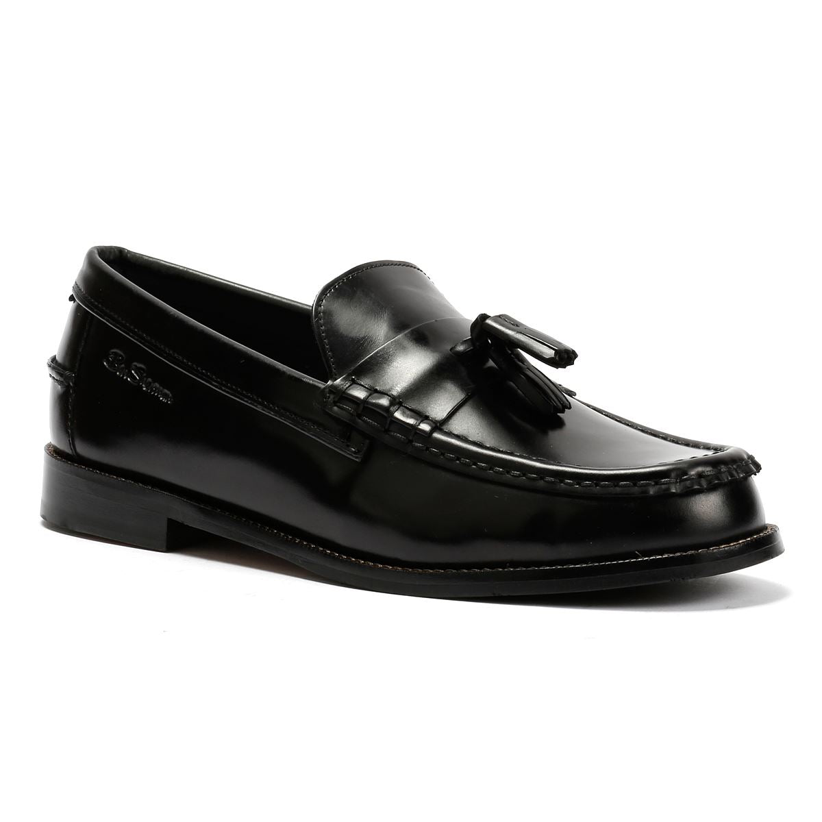 Ben Sherman Sid Mocassins Noirs En Cuir Pour Hommes