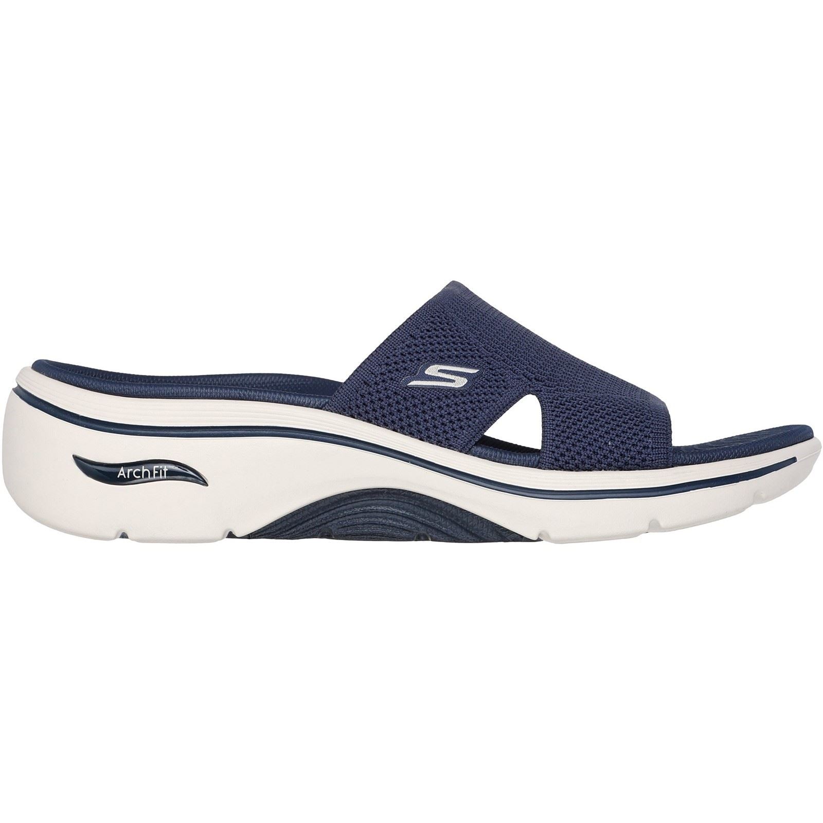 Skechers Go Walk Arch Fit 2.0 Sandales Pour Femmes En Toile Bleu Marine