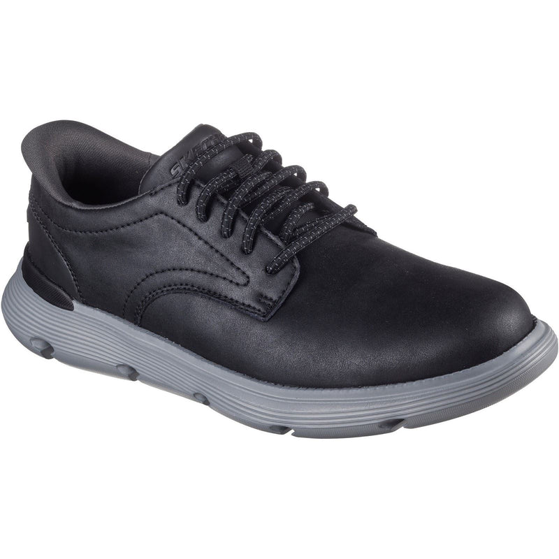 Skechers Garza Duran Baskets En Cuir Noir Pour Hommes